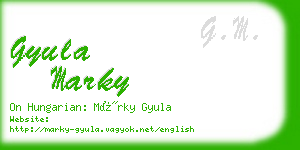 gyula marky business card